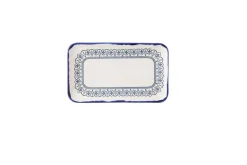 DUDSON Assiette organique Ink porcelaine vitrifiée 27x16 cm Harvest Mediterranean Moresque Best