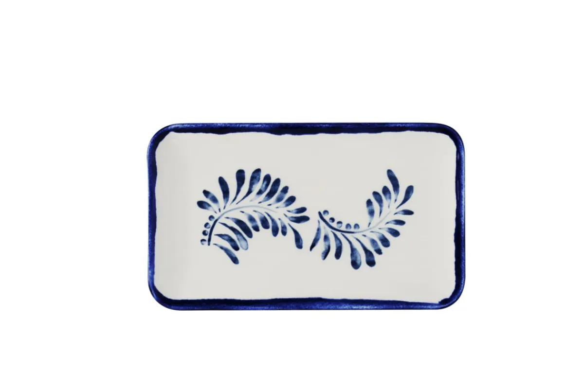 DUDSON Assiette organique Ink porcelaine vitrifiée 27x16 cm Harvest Mediterranean Discount