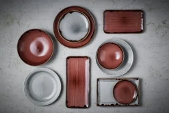 Assiette organique prune porcelaine vitrifiée 35x16 cm Harvest - DUDSON Clearance