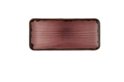 Assiette organique prune porcelaine vitrifiée 35x16 cm Harvest - DUDSON Clearance