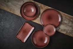 Assiette organique prune porcelaine vitrifiée 27x16 cm Harvest - DUDSON Hot
