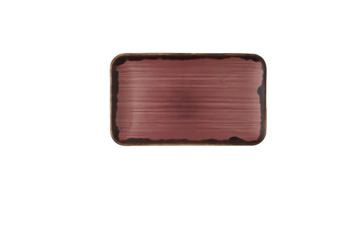 Assiette organique prune porcelaine vitrifiée 27x16 cm Harvest - DUDSON Hot