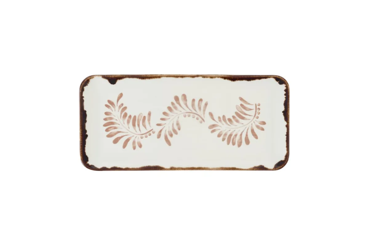 Assiette organique terracotta porcelaine vitrifiée 35x16 cm Harvest Mediterranean - DUDSON Best