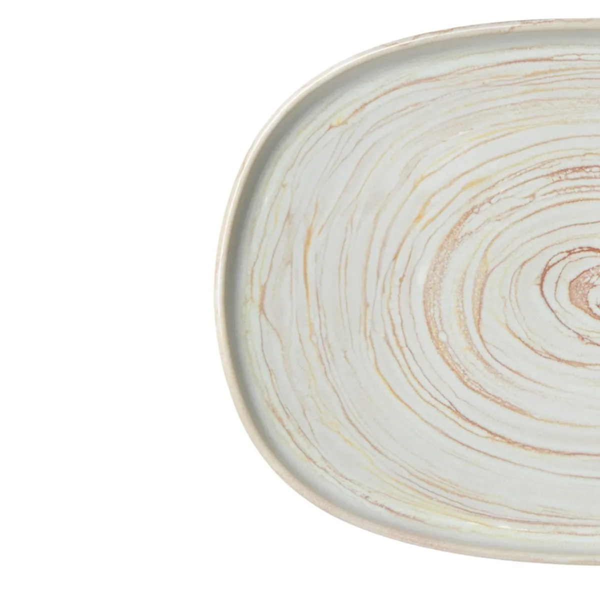ACCOLADE Assiette ovale beige grès émaillé 33x22,5 cm Aurora Best