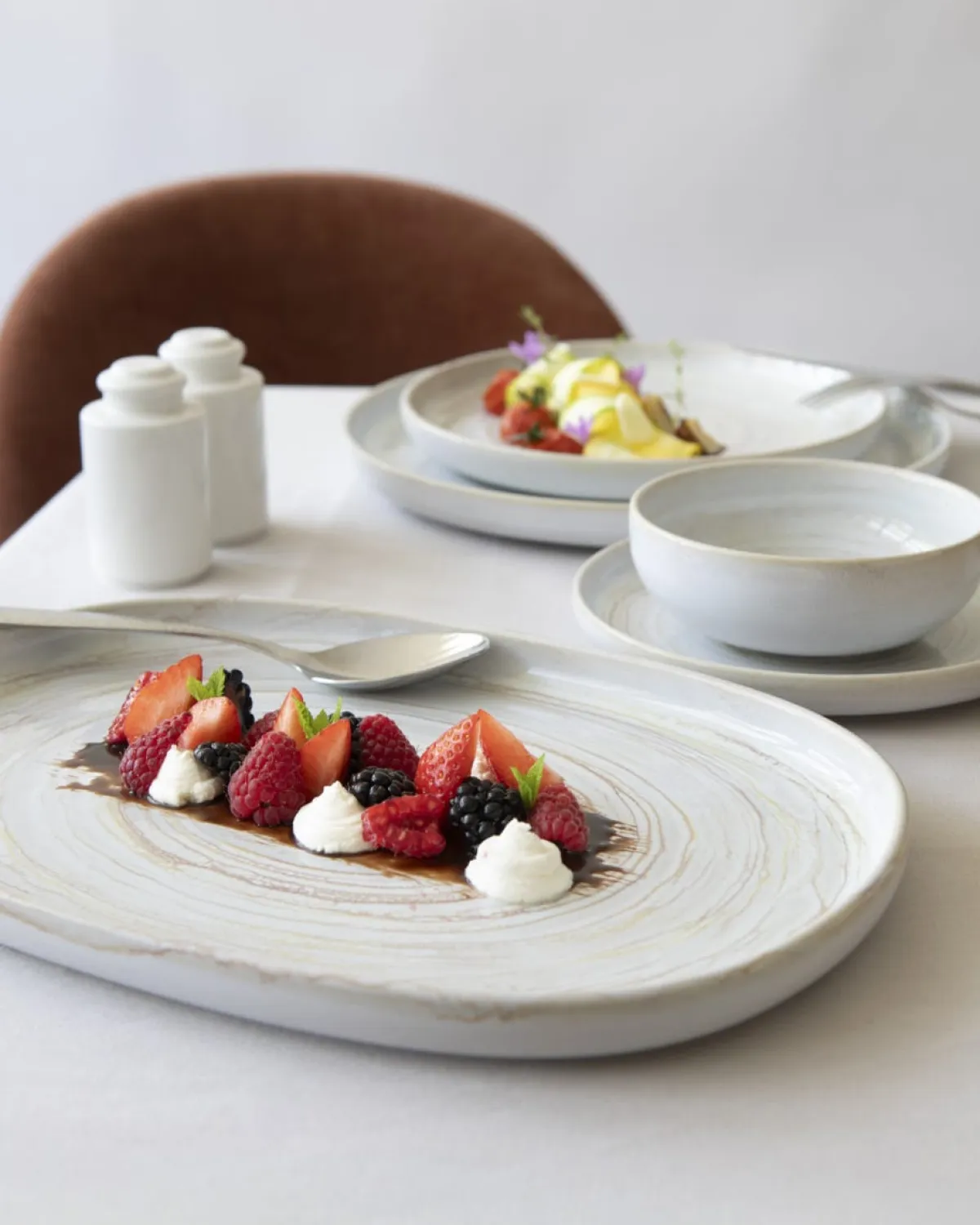 ACCOLADE Assiette ovale beige grès émaillé 33x22,5 cm Aurora Best