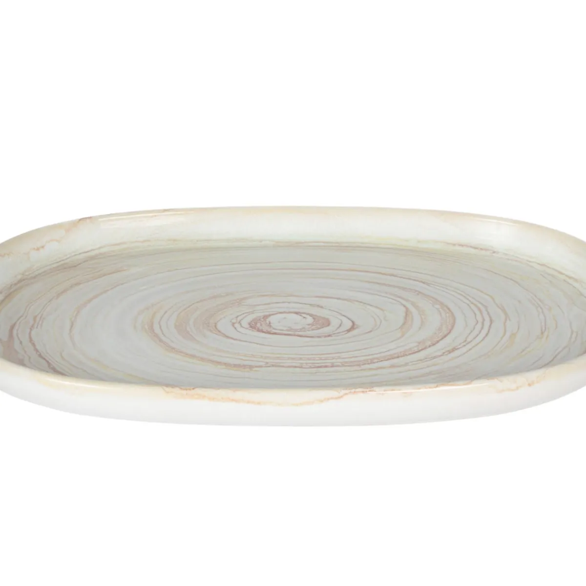 ACCOLADE Assiette ovale beige grès émaillé 33x22,5 cm Aurora Best