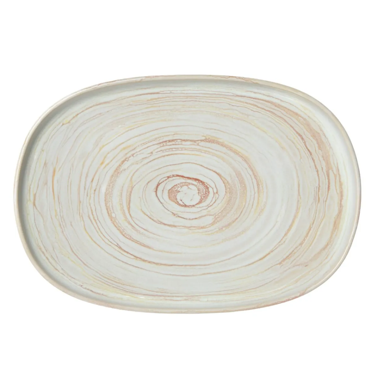ACCOLADE Assiette ovale beige grès émaillé 33x22,5 cm Aurora Best
