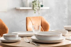 ACCOLADE Assiette ovale beige grès émaillé 33x22,5 cm Aurora Best