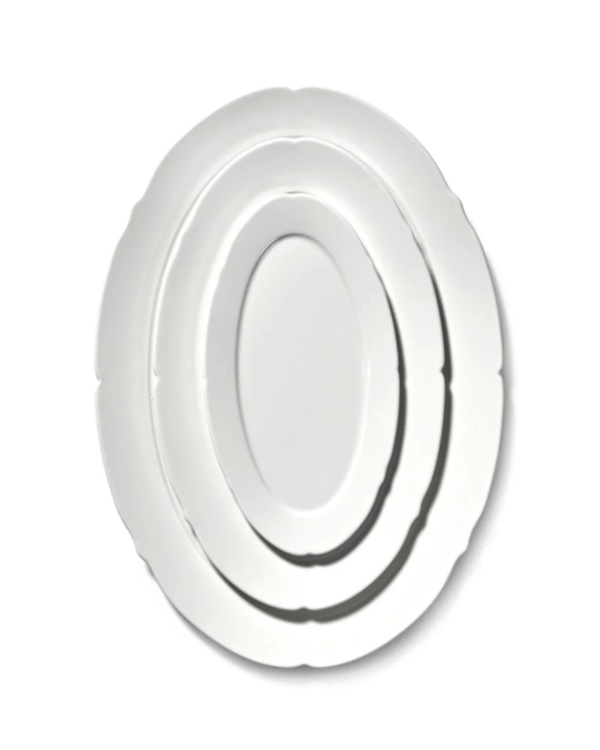 SERAX Assiette ovale blanc porcelaine 18,5x10 cm Silhouette Outlet