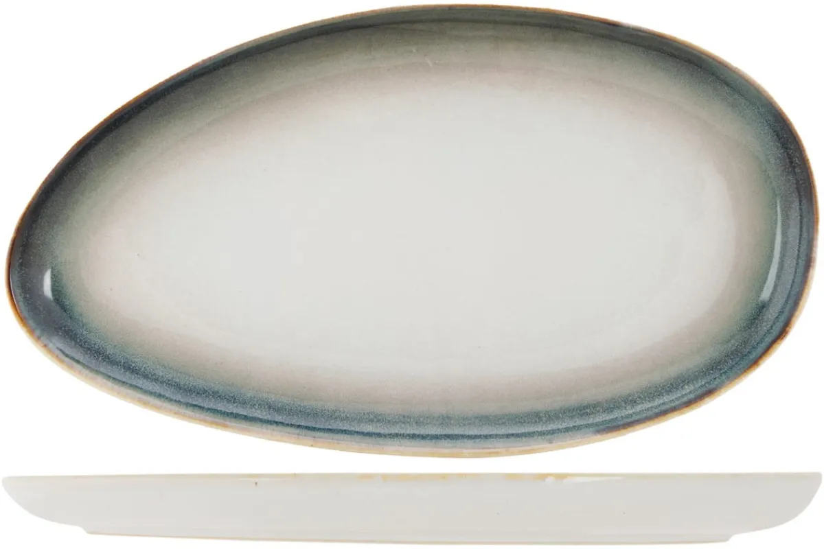 PROOF Assiette ovale blanc porcelaine 29x16 cm Akoya Hot