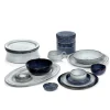 Assiette ovale bleu grès émaillé 38 cm Pure Blue - SERAX Clearance