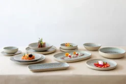 ACCOLADE Assiette ovale gris grès émaillé 33x22,5 cm Tropic Best