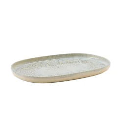 ACCOLADE Assiette ovale gris grès émaillé 33x22,5 cm Tropic Best