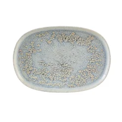 ACCOLADE Assiette ovale gris grès émaillé 33x22,5 cm Tropic Best