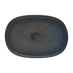 Assiette ovale grès émaillé 33x22,5 cm Tornado - ACCOLADE