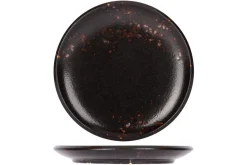 PROOF Assiette à pain rond noir porcelaine Ø 15 cm Etna Best