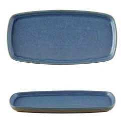 CHURCHILL Assiette à partager rectangulaire bleu porcelaine vitrifiée 30x14,7 cm Emerge Oslo Clearance