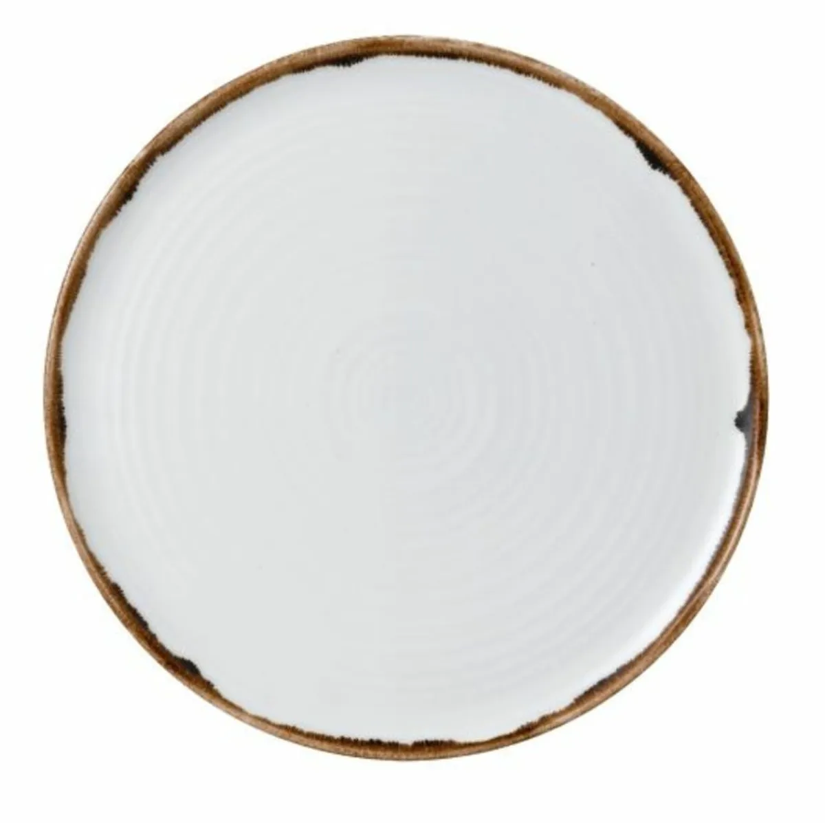 DUDSON Assiette à pizza rond Natural porcelaine vitrifiée Ø 31,8 cm Harvest Clearance