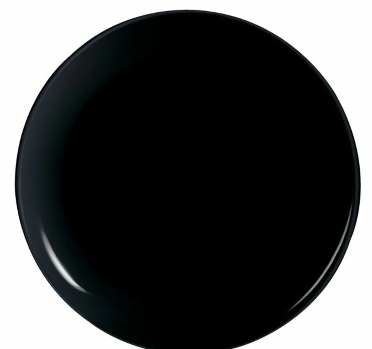 Assiette à pizza rond noir verre trempé Ø 32,1 cm Evolutions - ARCOROC Discount