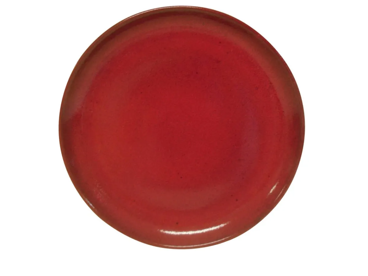 PRO.MUNDI Assiette à pizza rond rouge grès émaillé Ø 33 cm Gres Couleur