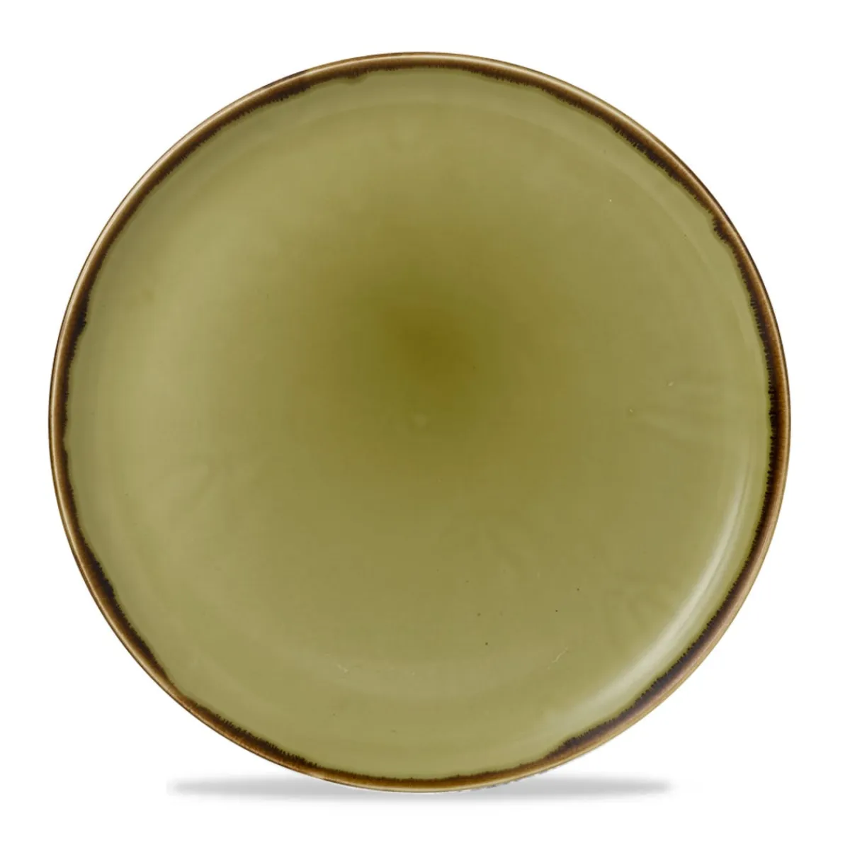DUDSON Assiette à pizza rond vert porcelaine vitrifiée Ø 32,4 cm Harvest New