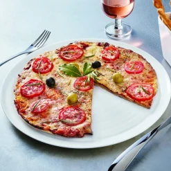 Assiette à pizza xl rond blanc verre opal Ø 32 cm Evolutions - ARCOROC Sale