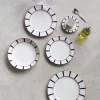 Assiette plate avec aile blanc porcelaine Ø 24 cm Ama - ACCOLADE