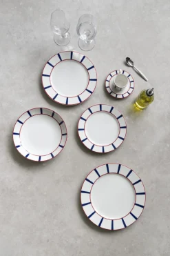 Assiette plate avec aile blanc porcelaine Ø 21 cm Ama - ACCOLADE Online