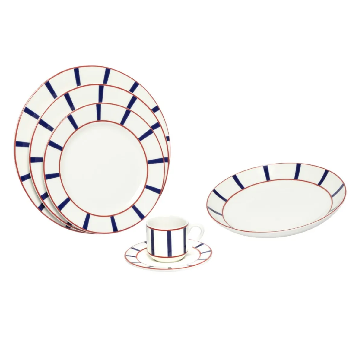 Assiette plate avec aile blanc porcelaine Ø 21 cm Ama - ACCOLADE Online