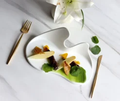 COOKPLAY Assiette plate blanc porcelaine 10x9,5 cm Gochi Outlet