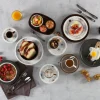 RAK Assiette plate blanc porcelaine vitrifiée Ø 23,7 cm stone Ease Décor Spring Clearance