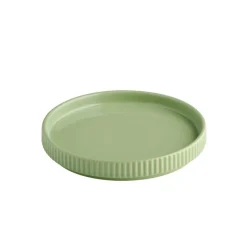 Assiette plate bord droit rond vert porcelaine Ø 16 cm The Grid - APS Clearance