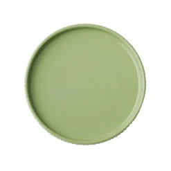 Assiette plate bord droit rond vert porcelaine Ø 16 cm The Grid - APS Clearance