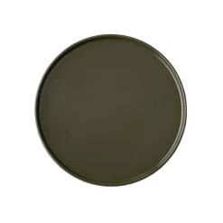 APS Assiette plate bord droit rond marron porcelaine Ø 26 cm The Grid Outlet