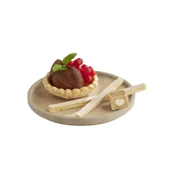 APS Assiette plate bord droit rond bois Ø 16 cm The Grid Discount