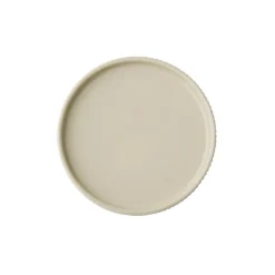 APS Assiette plate bord droit rond beige porcelaine Ø 16 cm The Grid Outlet