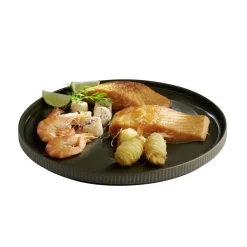 APS Assiette plate bord droit rond marron porcelaine Ø 32 cm The Grid Online
