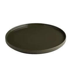 APS Assiette plate bord droit rond marron porcelaine Ø 32 cm The Grid Online