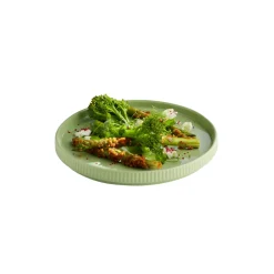 APS Assiette plate bord droit rond vert porcelaine Ø 23 cm The Grid Outlet