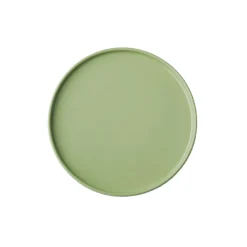 APS Assiette plate bord droit rond vert porcelaine Ø 23 cm The Grid Outlet