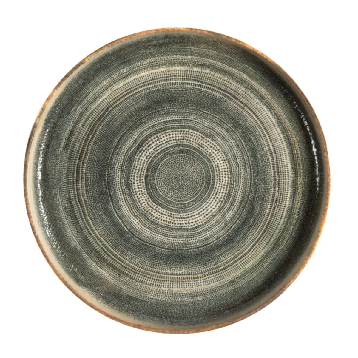 PRO.MUNDI Assiette plate bord droit rond gris anthracite porcelaine Ø 20 cm Terra Best