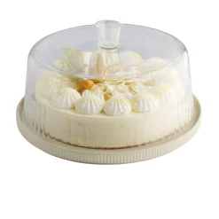 Assiette plate bord droit rond beige porcelaine Ø 32 cm The Grid - APS