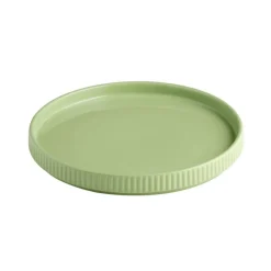 APS Assiette plate bord droit rond vert porcelaine Ø 20 cm The Grid Outlet