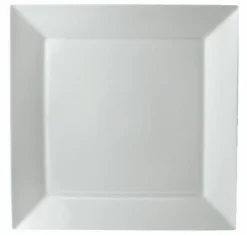 Assiette plate carré blanc porcelaine 21,5x21,5 cm Classic Square - PRO.MUNDI Outlet