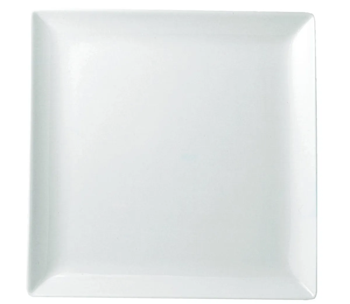 Assiette plate carré blanc porcelaine vitrifiée 27x27 cm Edina - PRO.MUNDI
