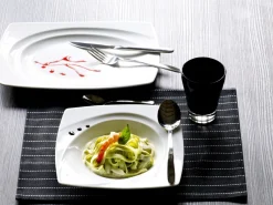 Assiette plate carré blanc porcelaine 27,5x27,5 cm Celebration - Aucune Sale