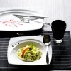 Assiette plate carré blanc porcelaine 23x23 cm Celebration - Aucune Sale
