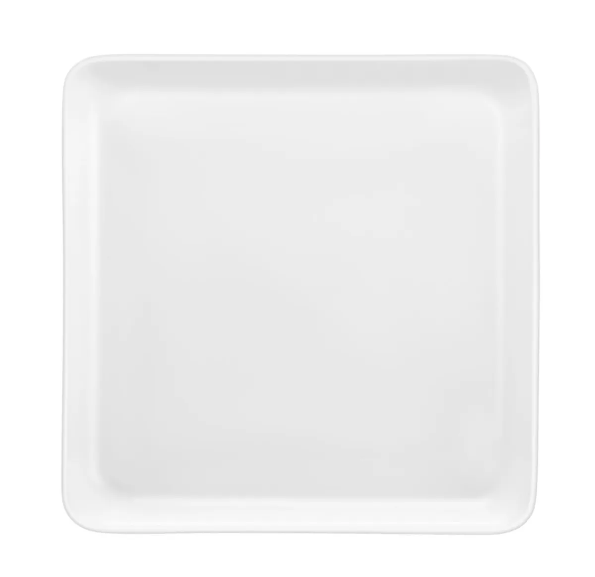 MEDARD DE NOBLAT Assiette plate carré blanc porcelaine 25,5x25,5 cm Yaka Clearance