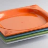 SAINT ROMAIN Assiette plate carré bleu copolyester 23,5x23,5 cm Vaisselle Copolyester Sale