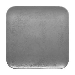 Assiette plate carré gris porcelaine vitrifiée 27x27 cm Shale - RAK New